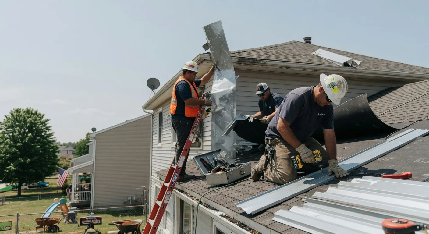 Storm Damage Metal Roof Repair in Lake City, CA